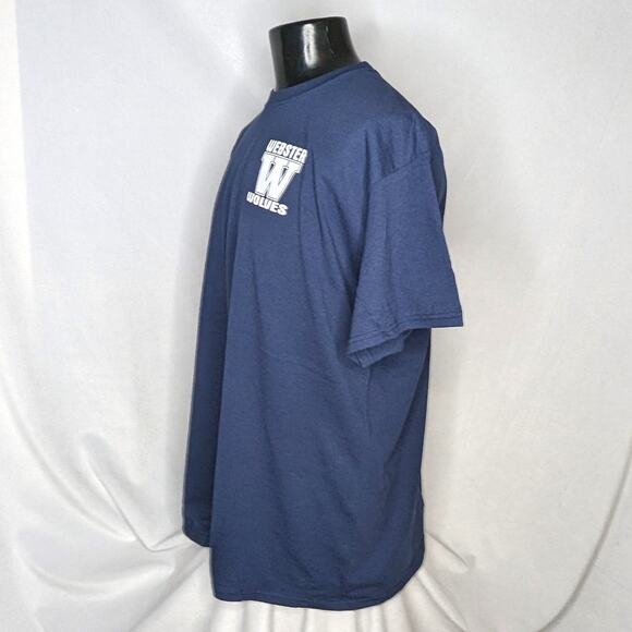 Men's 2XL Blue Graphic Tee Cotton Classic Fit Casual T-Shirt Soft Breathable - Picture 2 of 4